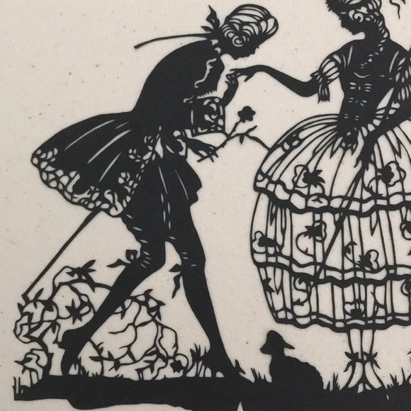 🔥ON SALE🔥Romance Couple 💖 Handmade PaperCut Silhouette Scherenschnitte - Picture 3 of 6